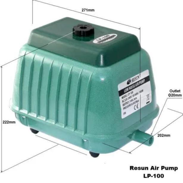 Resun Aerator Lp40 Lp60 Lp100 Lp200 Airator Lp 60 Lp 100 Lp 40 Lp 200 Gelembung Oksigen Kolam Lp-100