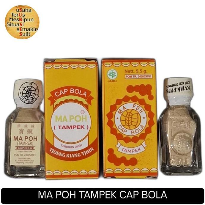 Ready stock MaPoh Tampek Cap Bola/Ma Poh Tampek Cap Bola/Obat Campak/Obat Tampek murah