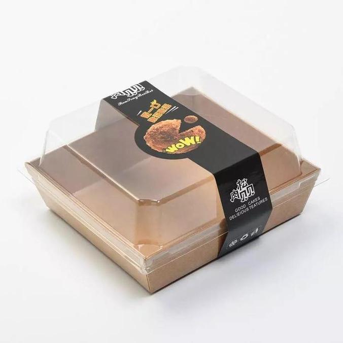 Terlaris Tray Paper + Pet Lid 12 X 12 X 7.8 Cm ( Tray Tinggi 4 Cm )