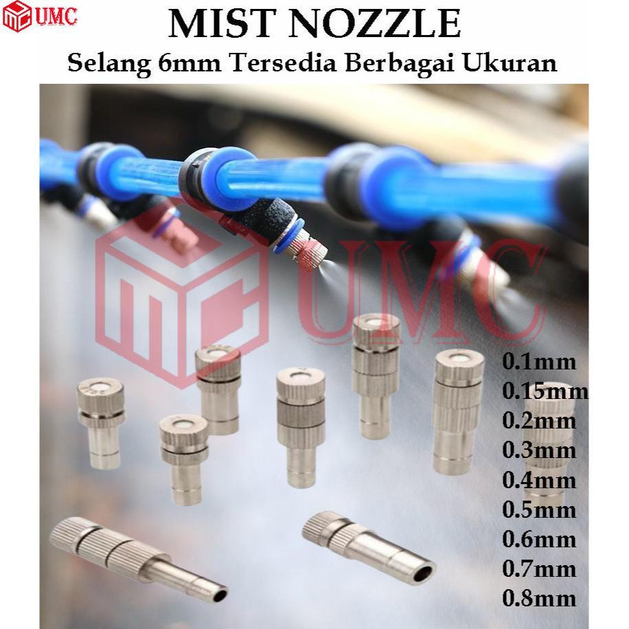 Promo Cod Mist Nozzle Sprayer Embun 0.1 Mm 0.2 Mm 0.3 Mm 0.4 Mm 0.5 Mm 0.6 Mm 0.7 Mm 0.8 Mm Head Mis