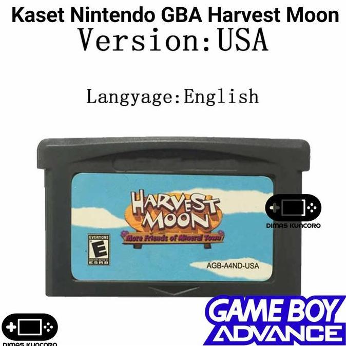 Kaset Nintendo GBA Harvest Moon cartridge nintendo gameboy advance gba sp micro ds lite nds