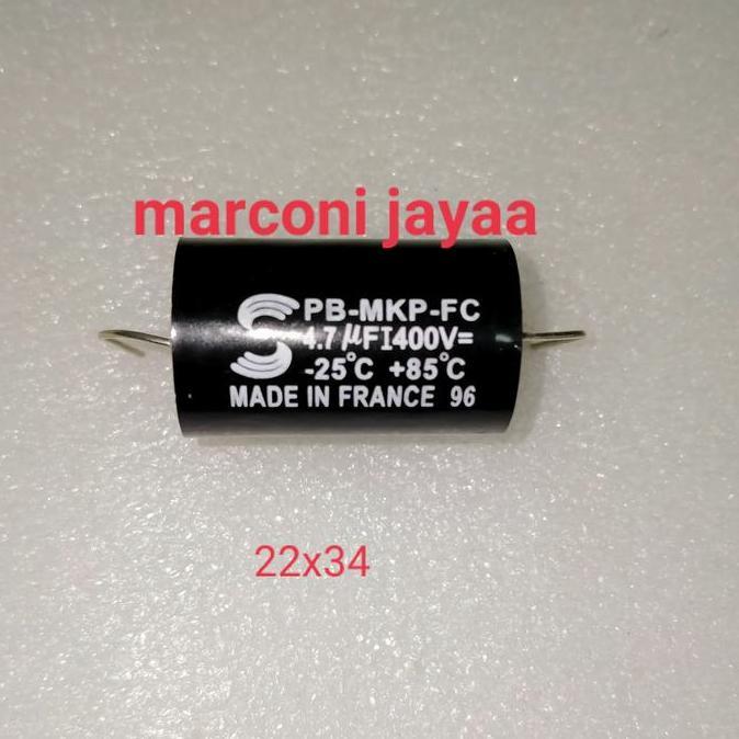kapasitor mkp 4,7uf 400v solun axial 22x34