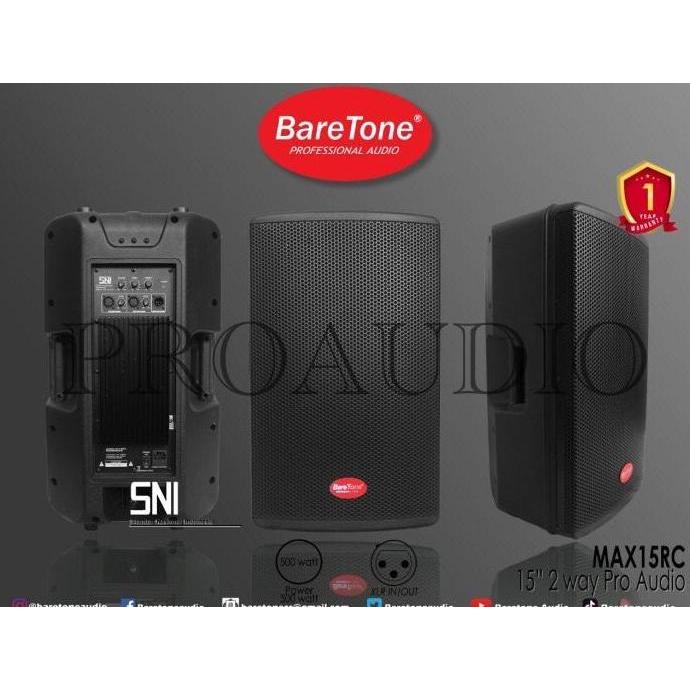 speaker aktif baretone 15 inch MAX 15 RC / MAX 15 RC 500 watt original