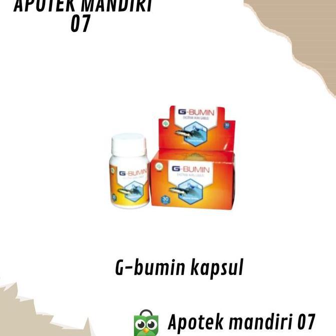 Ready stock G-BUMIN EKSTRAK IKAN GABUS BOX ISI 30 KAPSUL murah