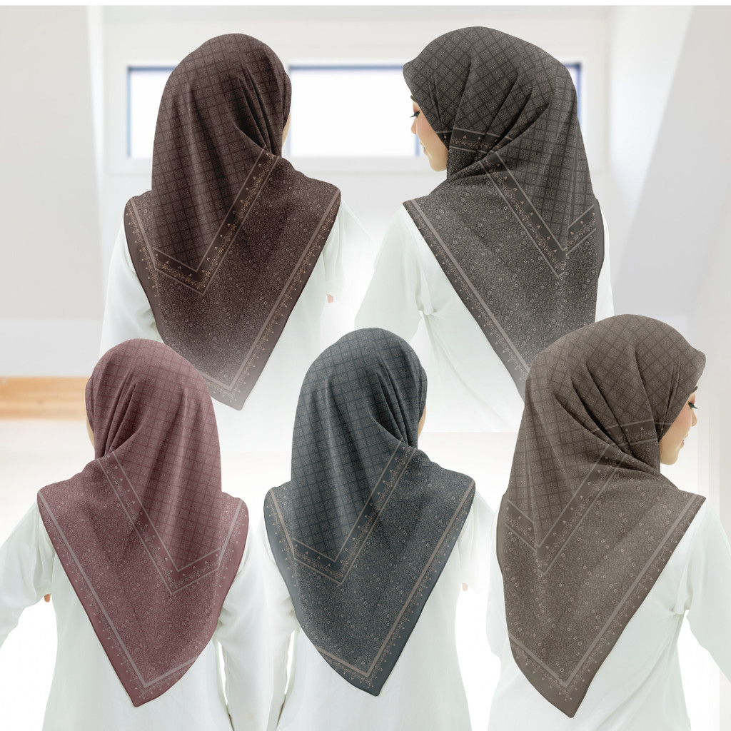 Shofa Fashion - Hijab kerudung segi empat Voal motif series Moanna