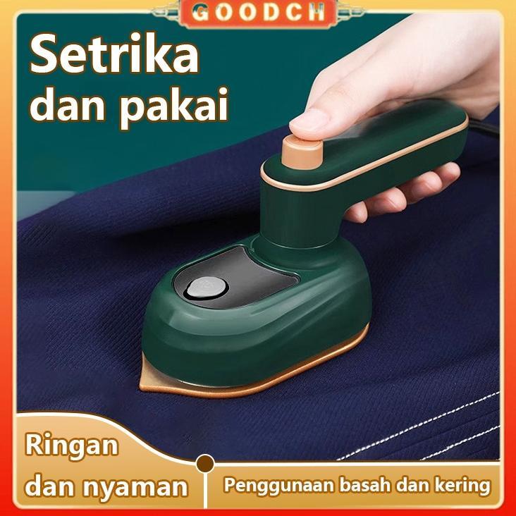 GOODCH Setrika Uap Genggam Portable Mesin Setrika Baju Mini USB Rechargeable, Hemat Energi, Desain R
