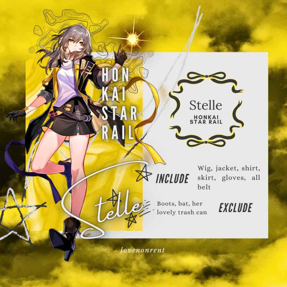Honkai Star Rail Stelle Costume Cosplay Rental Fullset (Kostum Cosplay Honkai Star Rail Stelle Sewa 