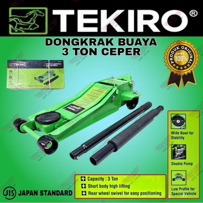 Murah Tekiro Dongkrak Buaya 3Ton Ceper Dongkrak Buaya 3T Double Pump