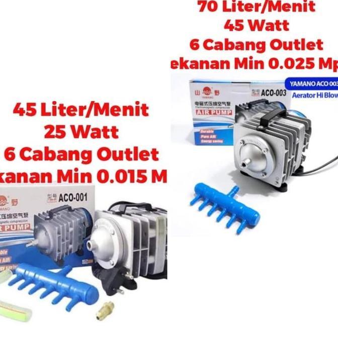 Yamano Aco 001 003 Mesin Aerator Listrik Oksigen Kolam Ikan Aquarium Pompa Udara Gelembung Air Filte