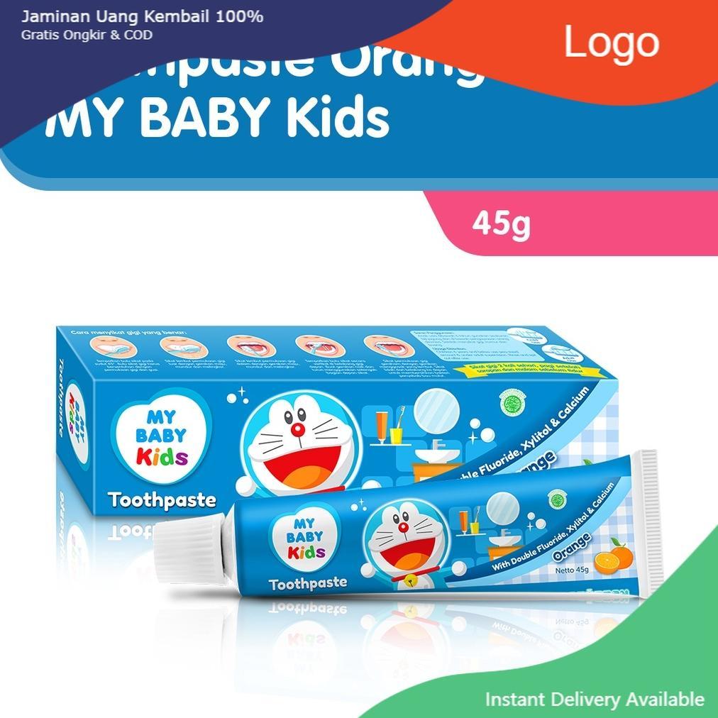 My Baby Kids Toothpaste Orange [45 gr / 3 pcs] - Pasta Gigi Anak Rasa Jeruk - Exp: 01.2026 Ready sto