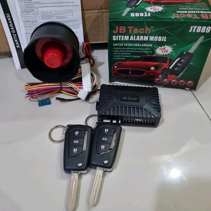 alarm mobil jb tech jt889 / alarm mobil kunci lipat