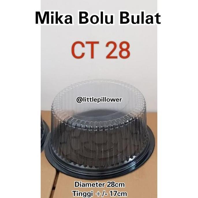 Terlaris Mika Bolu Bulat Diameter 28Cm/Cake Tray/Mika Puding Jumbo/Mika Kue