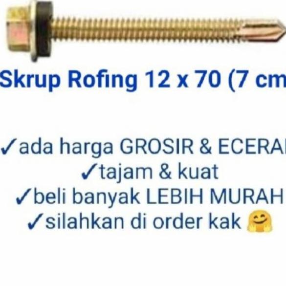 baut roofing 7cm / baut roofing murah