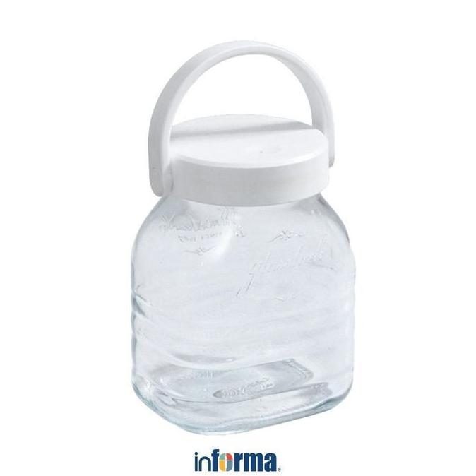 NEW INFIORMA GLASSLOCK 1 LTR STOPLES RETRO - PUTIH ORI