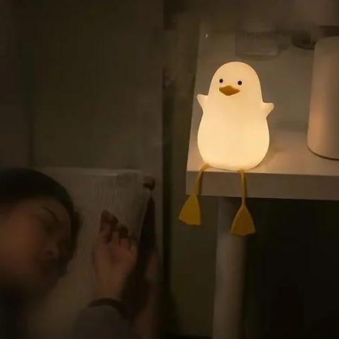 Small Duck Night Lamp Touch Rechargeable Squishy Duck Lamp Dimmable | Lampu Tidur Sentuh Angsa