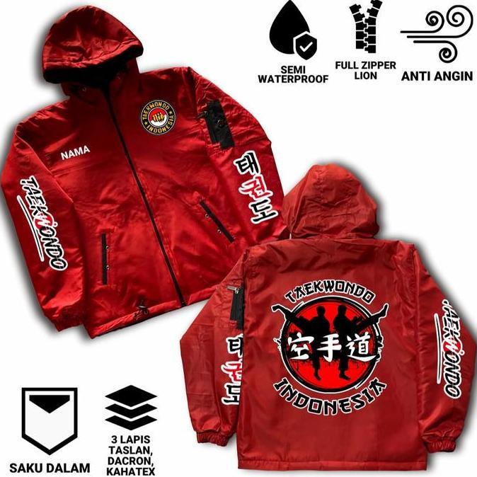 Jaket Anak Taekwondo Indonesia Parasut Semi WF WHY