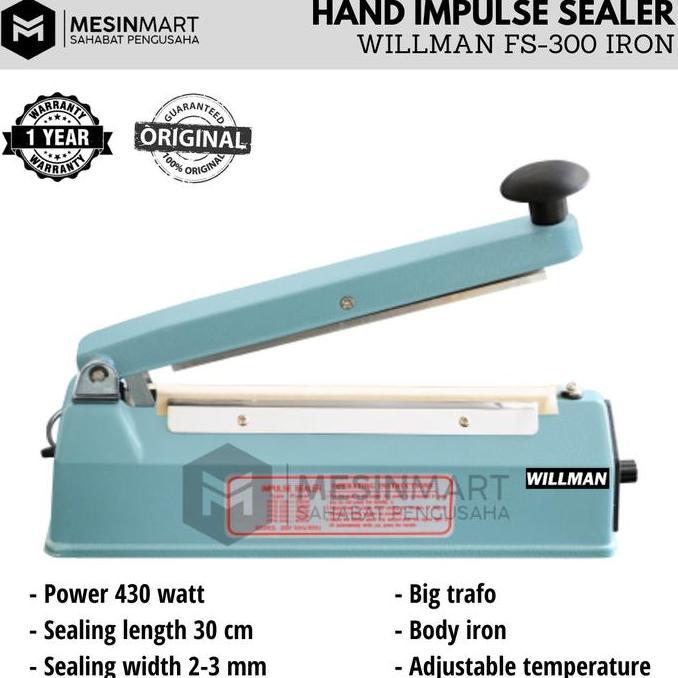 NEW IMPULSE SEALER/ PEREKAT PLASTIK PRESS PLASTIK 30CM BODY BESI TRAFO BESAR ORI