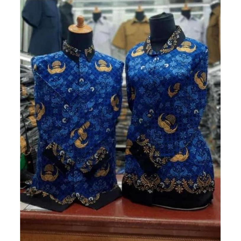 NEW BAJU BATIK KOPRI PRIA-BAJU KOPRI WANITA TERBARU-SERAGAM DINAS KOPRI ORI