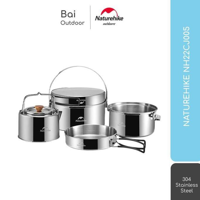 COOKING SET / NESTING / PANCI STAINLESS CAMPING NATUREHIKE NH22CJ005