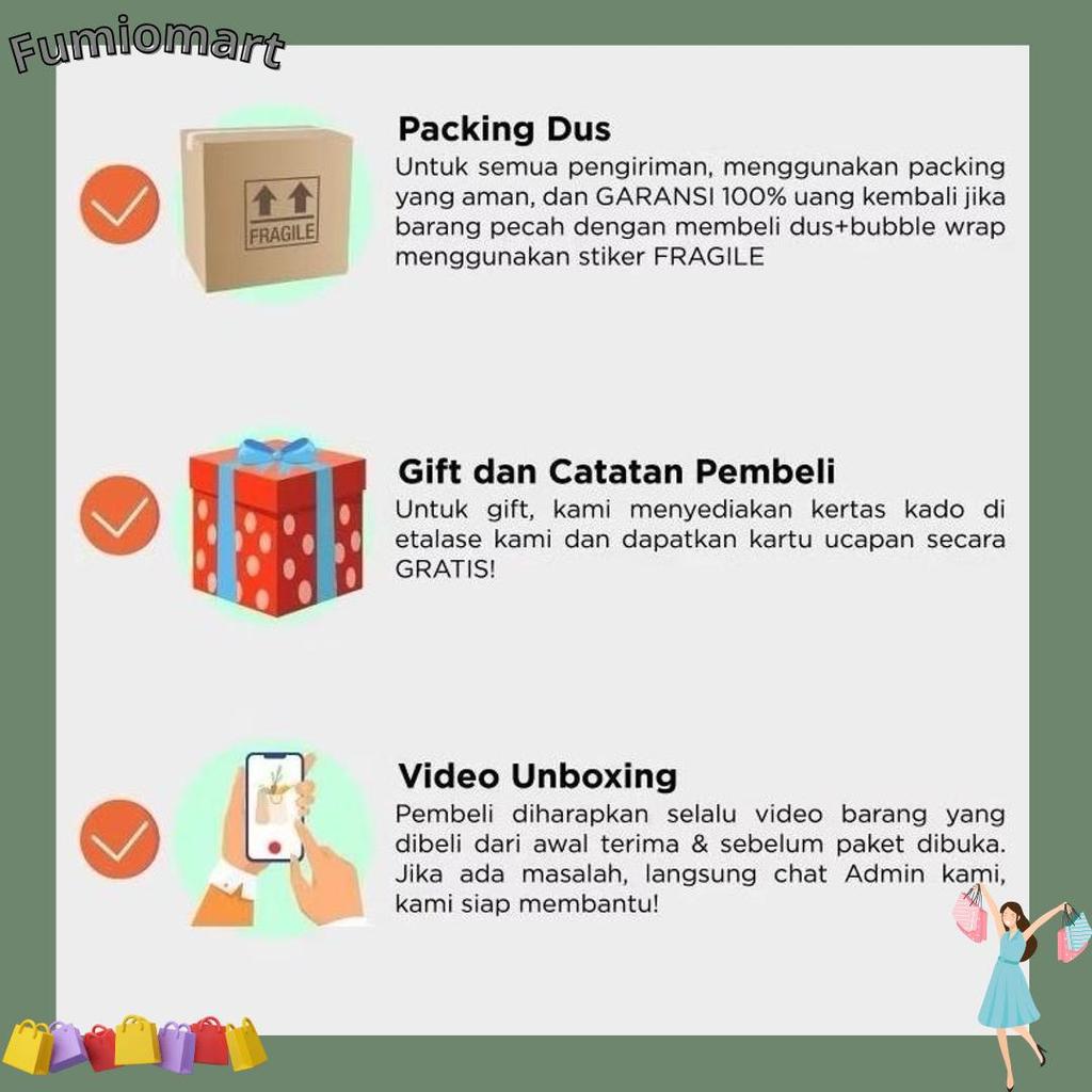 New Mangkok Bijian Keramik Bulat Besar 9"/ Mangkok Sayur Motif Bunga Biru