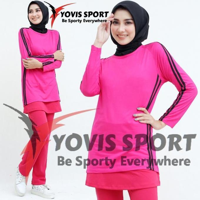 Promo Yovis Sport - Setelan Rok Olahraga Senam Wanita Cod