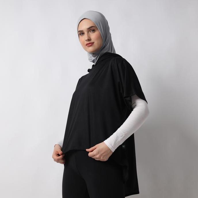 Promo Hia Everywear Yumna Outer Hoodie Sleeveless Sport Wanita Bahan Dry Fit  Baju Atasan Muslim Pan