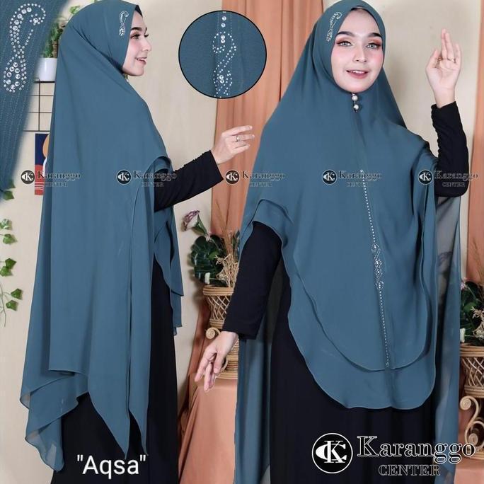 Promo Khimar Payet Mewah Bahan Ceruty Premium Cantik Jilbab Syari Cod