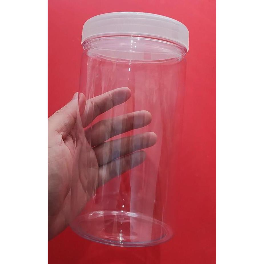New- Toples Jar Toples Plastik PET Toples Botol Plastik Bening 1000 ml