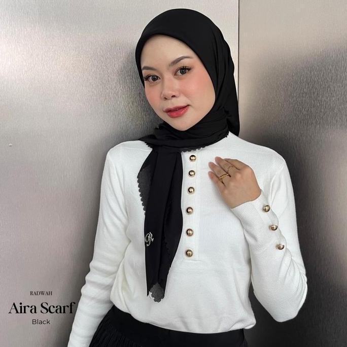 Promo [Best Seller] Radwah - Premium Aira Scarf - Premium Voal Ultrafine - Hijab Segi Empat Mudah Di