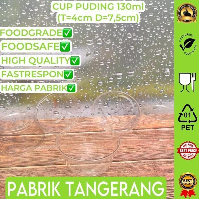 New- Cup puding puyo / cup puding ukuran 130 ml dan amp; amp; amp; 155 ml