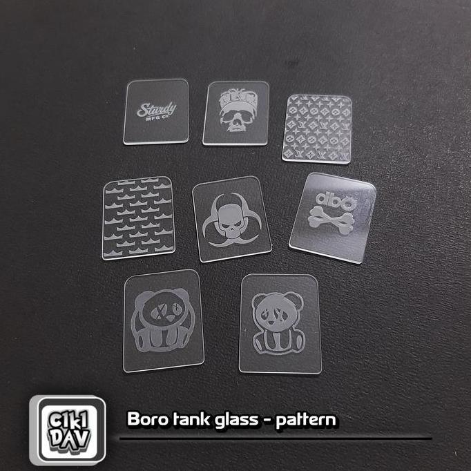 (Allthebest) Boro tank glass motif kaca boro