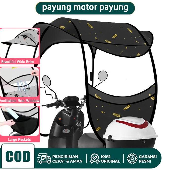 Payung Motor Payung sepeda motor Kanopi Pelindung Hujan Dan Panas Matahari Kanopi Motor 2 In 1 Tenda