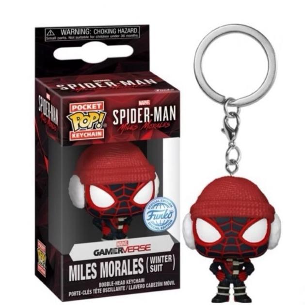 MYCOLLECTIONSID FUNKO POCKET POP KEYCHAIN GANTUNGAN KUNCI SPIDER-MAN SPIDERMAN MILES MORALES WINTER 