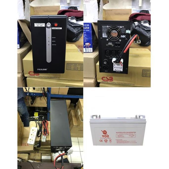 Paket Ups Modif Prolink 1200Va + Battery Kering Vrla 12v 100Ah Murah