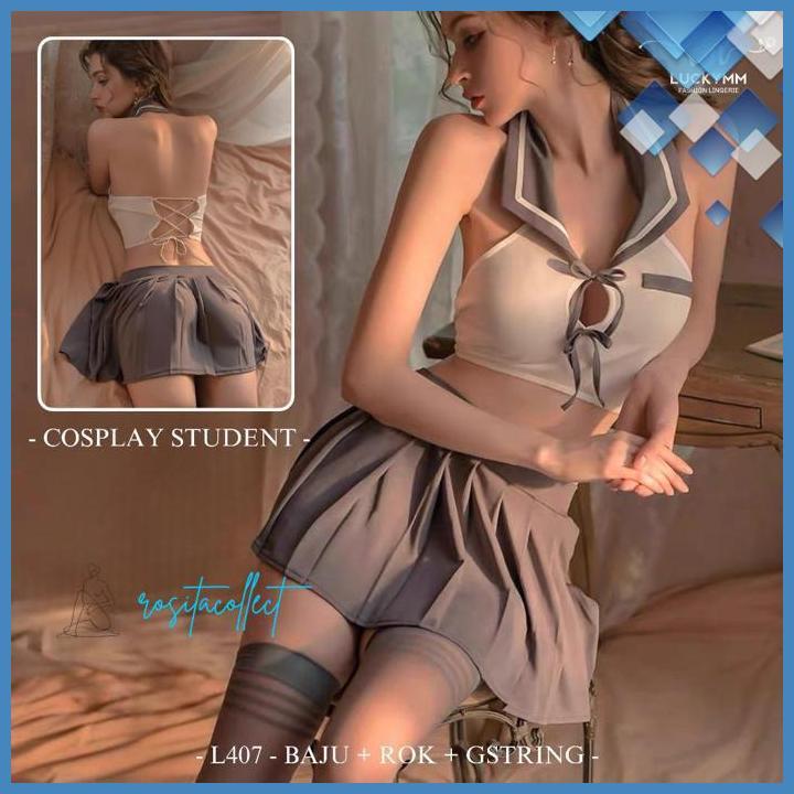 SEXY LINGERIE COSPLAY / COSPLAY MURID STUDENT / LINGERIE COSPLAY SEXY OL UNIFORM 407        BEST PRO