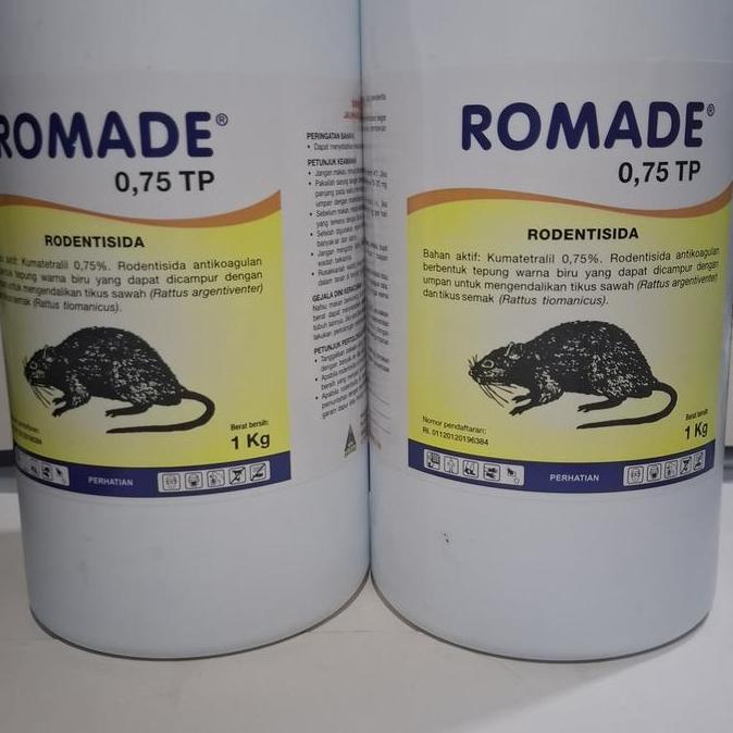 Romade 0,75Tp Racun Tikus 1Kg Powder Rodentisida Umpan Tikus Bubuk