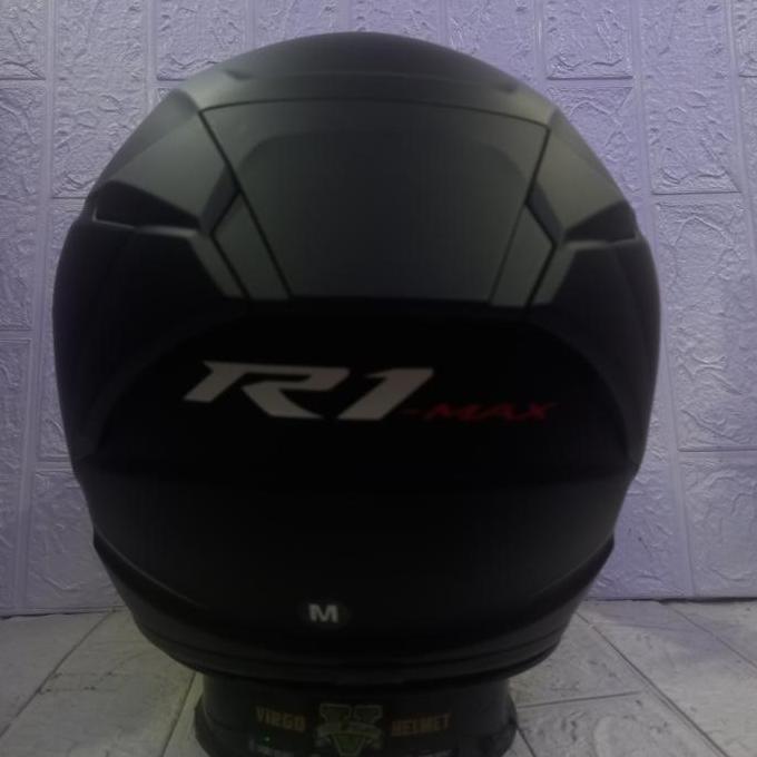 NHK HELM R-1 MAX SOLID BLACK DOFF|MATT NHK R1 MAX DOUBLE VISOR Terlaris