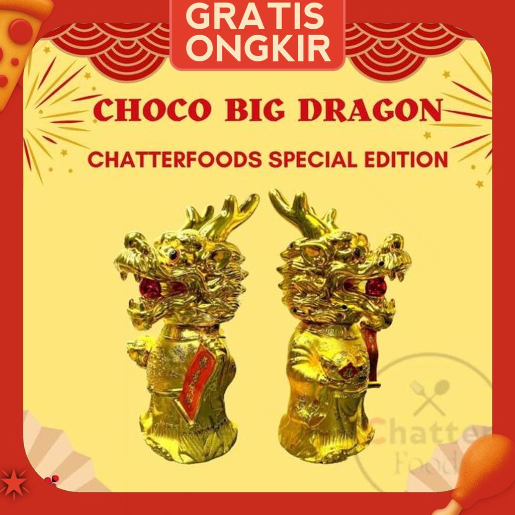 Cokelat Naga Imlek Emas / Choco Big Dragon Isi Cokelat Koin Emas