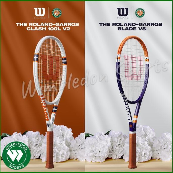 Raket Tenis Wilson CLASH 100 v2 Roland Garros 2023 / Wilson CLASH RG Terlaris