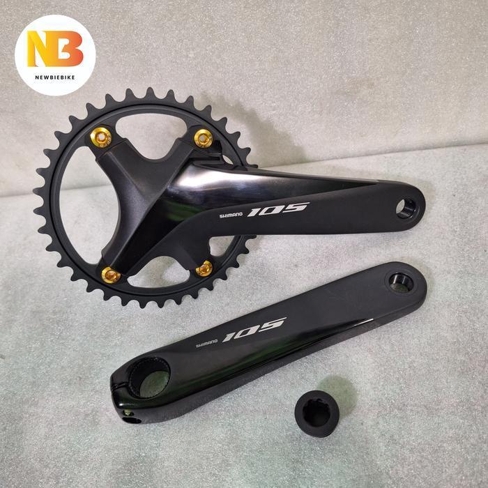 Crank Shimano 105 R7000 Single Chainring 39T 36T Crankset Gravel Original Dan Terpercaya