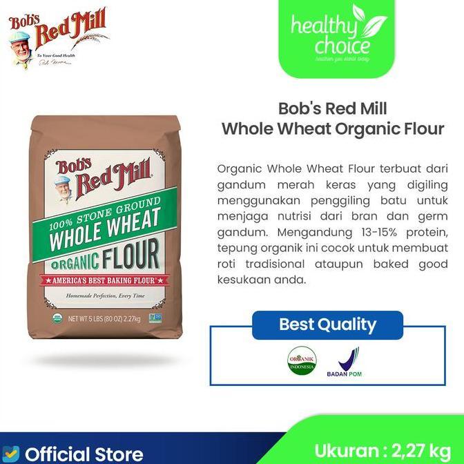 Bob'S Red Mill Organic Whole Wheat Flour 2,27 Kg