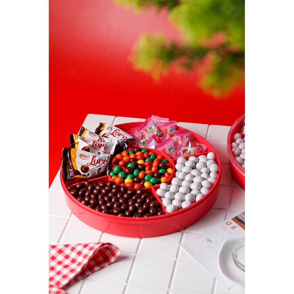 Parcel Coklat Lagie Toples Bulat Sekat 5 Paket Coklat Lebaran Hampers Coklat