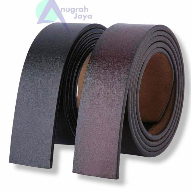 Tali Ikat Pinggang Model Rel Kulit Sapi Asli Tanpa kepala