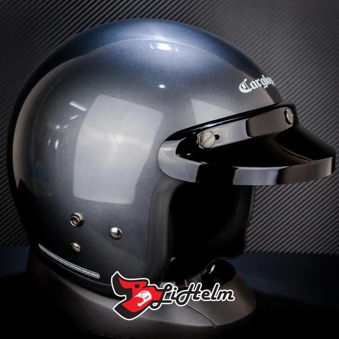 HELM CARGLOSS CF RETRO ANCHORE GREY CARGLOS HALF FACE HELMET Terlaris