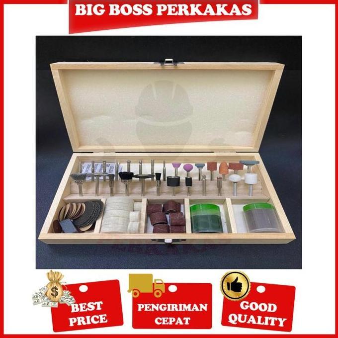 Murah 100 Pcs Aksesoris Mini Die Grinder Mata Bor Tuner Bor Accesories Box