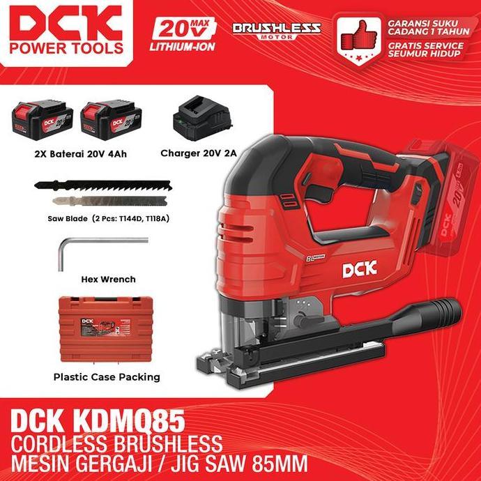 Murah Dck Cordless Brushless Mesin Gergaji / Mesin Gergaji Jigsaw 85Mm / Jigsaw Potong Kayu / Mesin 