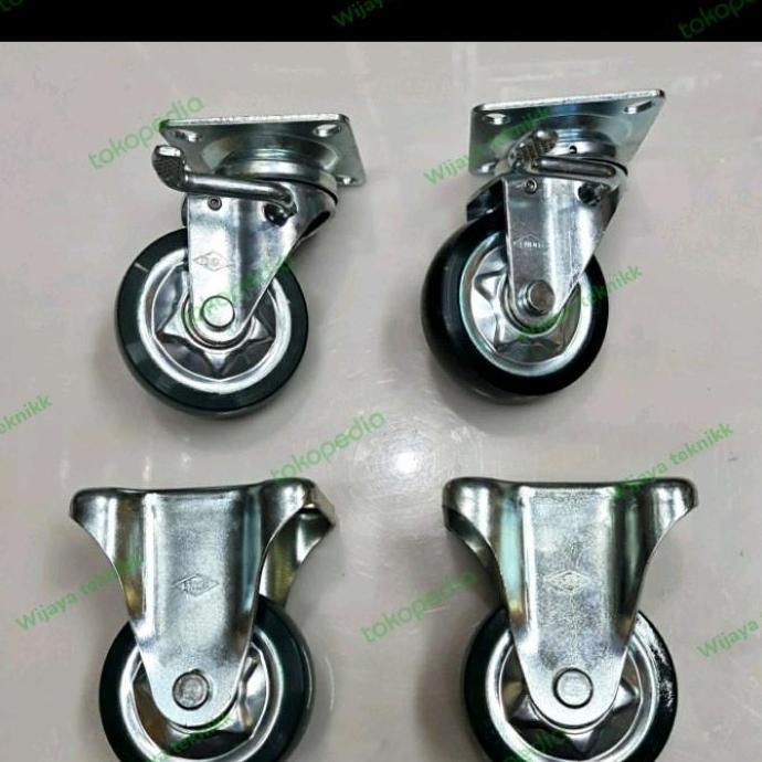 Roda Troley Pu Hijau 6 Inch Toyo Roda Troli 6 Inch Kapasitas 1520 Kg  Sale