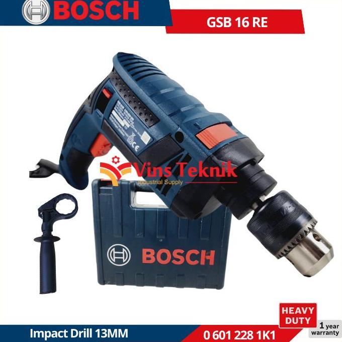 Grosir Bosch Gsb 16 Re Mesin Bor Tembok Beton Impact Drill 13Mm + Koper 750Watt Gsb16Re