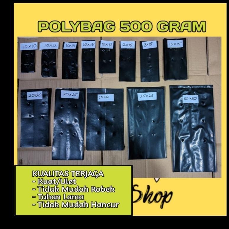 Promo Cod Polybag Tanaman Kemasan 500 Grm/Polybag Besar/Polybag Hitam Ukuran Besar/Plastik Tanaman/M