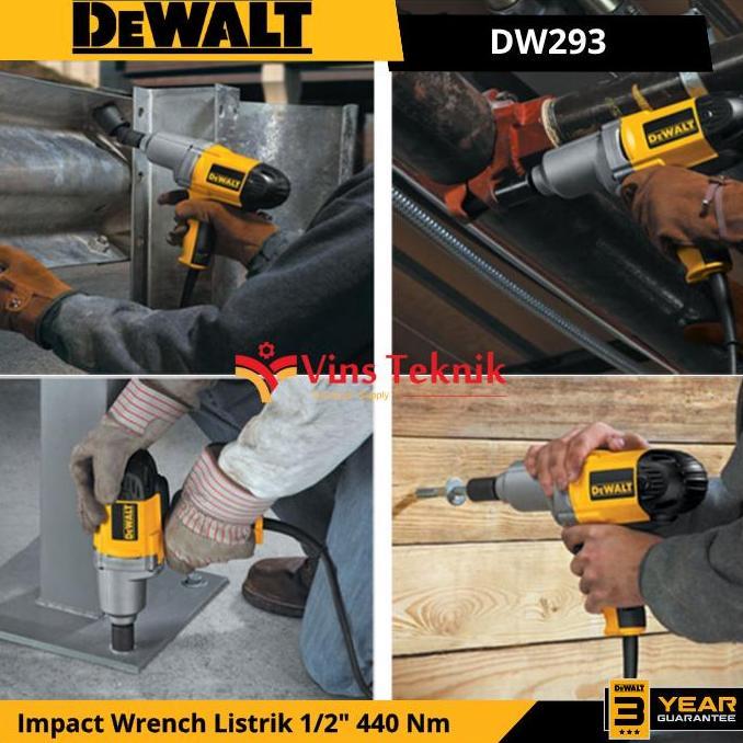 Promo Dewalt Dw293 Mesin Pembuka Baut Listrik Electric Impact Wrench 1/2" 440Nm Dw 293